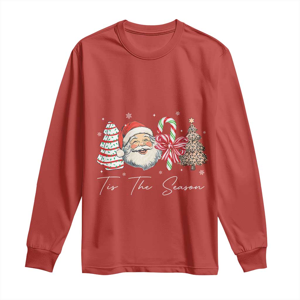 Funny Tis The Season Christmas Long Sleeve Shirt Xmas Holiday Family Matching Santa Xmas Tree - Wonder Print Shop