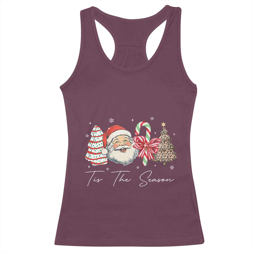 Funny Tis The Season Christmas Racerback Tank Top Xmas Holiday Family Matching Santa Xmas Tree - Wonder Print Shop
