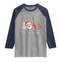 Funny Tis The Season Christmas Raglan Shirt Xmas Holiday Family Matching Santa Xmas Tree - Wonder Print Shop