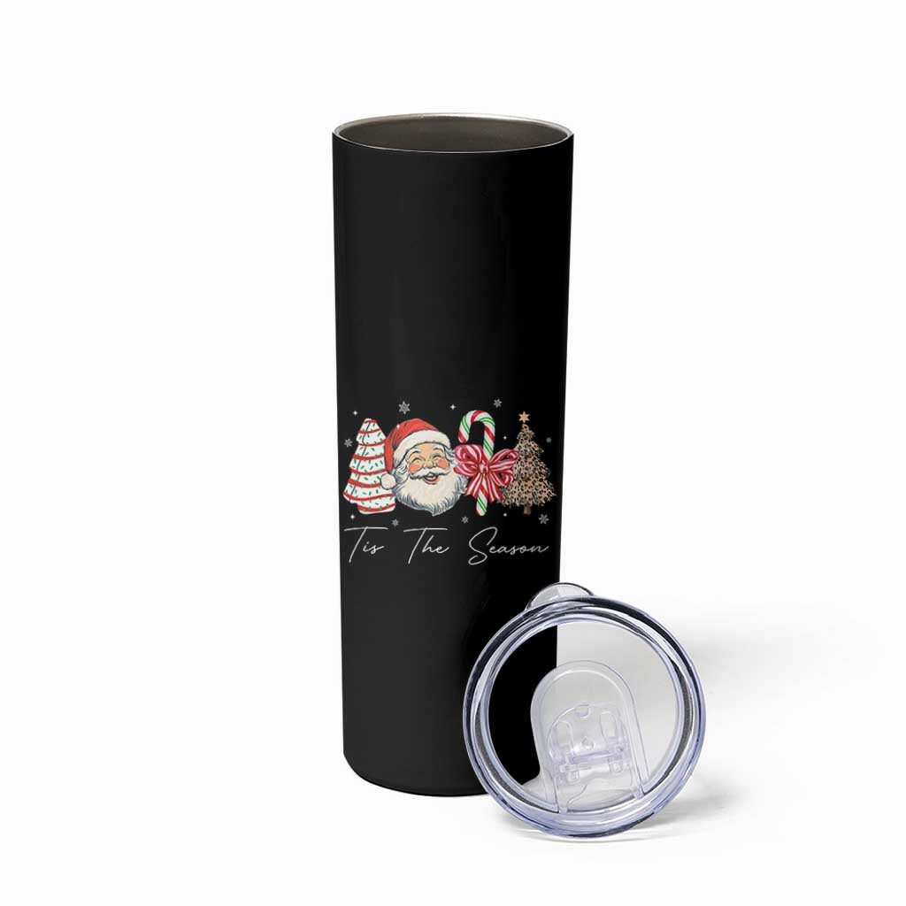 Funny Tis The Season Christmas Skinny Tumbler Xmas Holiday Family Matching Santa Xmas Tree - Wonder Print Shop