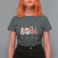 Funny Tis The Season Christmas T Shirt For Women Xmas Holiday Family Matching Santa Xmas Tree - Wonder Print Shop