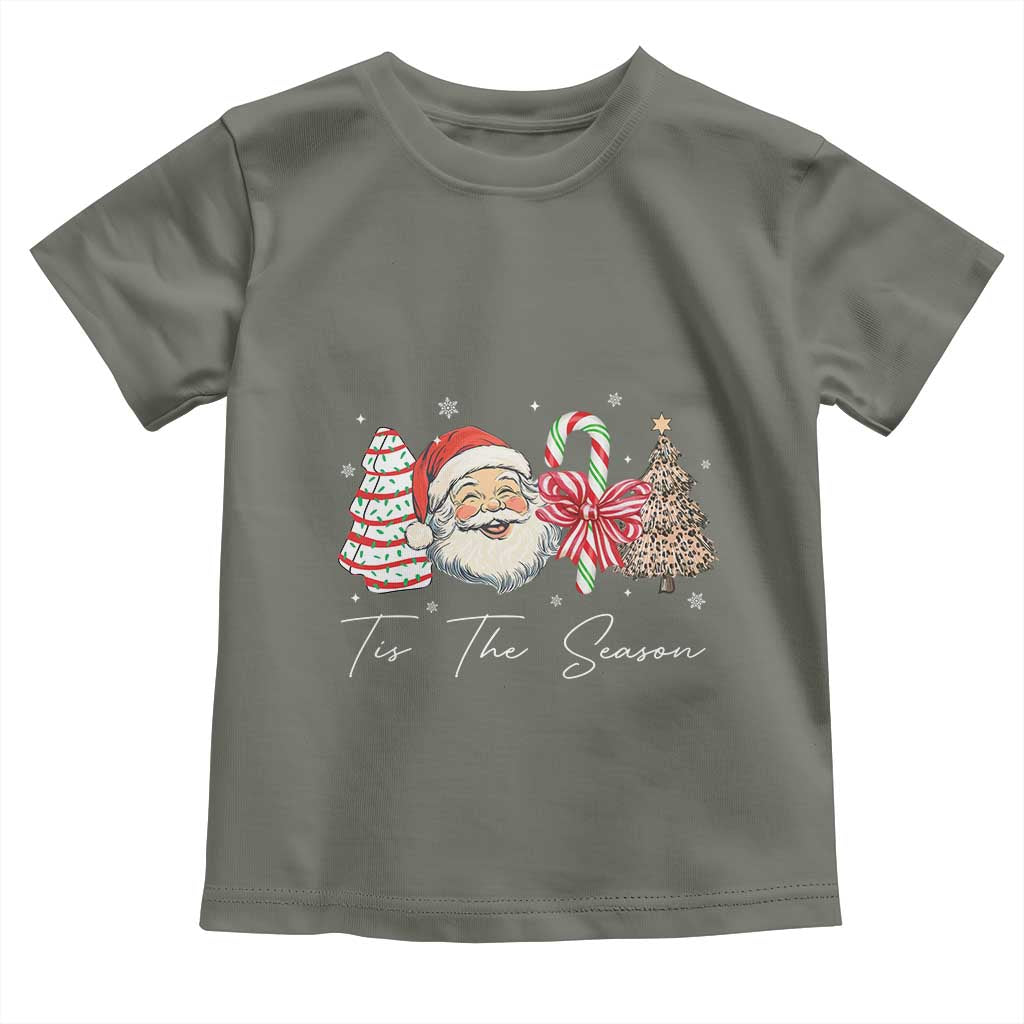 Funny Tis The Season Christmas Toddler T Shirt Xmas Holiday Family Matching Santa Xmas Tree - Wonder Print Shop