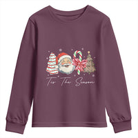 Funny Tis The Season Christmas Youth Sweatshirt Xmas Holiday Family Matching Santa Xmas Tree - Wonder Print Shop