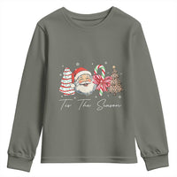 Funny Tis The Season Christmas Youth Sweatshirt Xmas Holiday Family Matching Santa Xmas Tree - Wonder Print Shop