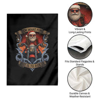 Funny Christmas Motorcycle Santa Garden Flag Oh What Fun It Is To Ride Xmas Biker - Wonder Print Shop