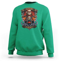 Funny Christmas Motorcycle Santa Sweatshirt Oh What Fun It Is To Ride Xmas Biker - Wonder Print Shop