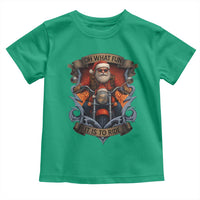 Funny Christmas Motorcycle Santa Toddler T Shirt Oh What Fun It Is To Ride Xmas Biker - Wonder Print Shop