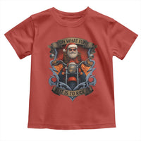 Funny Christmas Motorcycle Santa Toddler T Shirt Oh What Fun It Is To Ride Xmas Biker - Wonder Print Shop