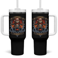 Funny Christmas Motorcycle Santa Tumbler With Handle Oh What Fun It Is To Ride Xmas Biker - Wonder Print Shop