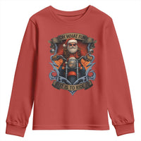 Funny Christmas Motorcycle Santa Youth Sweatshirt Oh What Fun It Is To Ride Xmas Biker - Wonder Print Shop