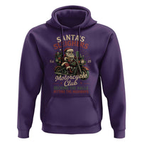 Funny Christmas Motorcycle Biker Hoodie Santas Sleighers Motorcycle Club Decking The Halls - Wonder Print Shop
