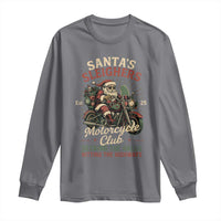 Funny Christmas Motorcycle Biker Long Sleeve Shirt Santas Sleighers Motorcycle Club Decking The Halls - Wonder Print Shop