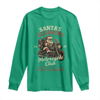 Funny Christmas Motorcycle Biker Long Sleeve Shirt Santas Sleighers Motorcycle Club Decking The Halls - Wonder Print Shop