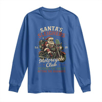 Funny Christmas Motorcycle Biker Long Sleeve Shirt Santas Sleighers Motorcycle Club Decking The Halls - Wonder Print Shop