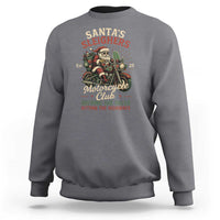 Funny Christmas Motorcycle Biker Sweatshirt Santas Sleighers Motorcycle Club Decking The Halls - Wonder Print Shop