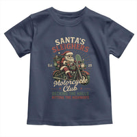 Funny Christmas Motorcycle Biker Toddler T Shirt Santas Sleighers Motorcycle Club Decking The Halls - Wonder Print Shop