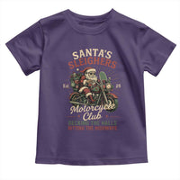 Funny Christmas Motorcycle Biker Toddler T Shirt Santas Sleighers Motorcycle Club Decking The Halls - Wonder Print Shop