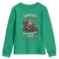 Funny Christmas Motorcycle Biker Youth Sweatshirt Santas Sleighers Motorcycle Club Decking The Halls - Wonder Print Shop