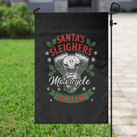 Christmas Motorcycle Biker Garden Flag Santas Sleighers Motorcycle Club - Wonder Print Shop