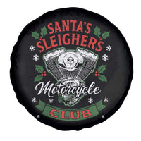 Christmas Motorcycle Biker Spare Tire Cover Santas Sleighers Motorcycle Club - Wonder Print Shop