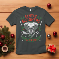 Christmas Motorcycle Biker T Shirt Santas Sleighers Motorcycle Club - Wonder Print Shop