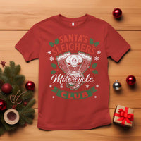 Christmas Motorcycle Biker T Shirt Santas Sleighers Motorcycle Club - Wonder Print Shop