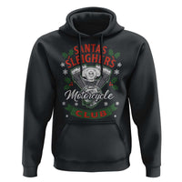 Christmas Motorcycle Biker Hoodie Santas Sleighers Motorcycle Club - Wonder Print Shop