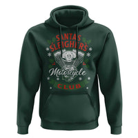 Christmas Motorcycle Biker Hoodie Santas Sleighers Motorcycle Club - Wonder Print Shop