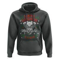 Christmas Motorcycle Biker Hoodie Santas Sleighers Motorcycle Club - Wonder Print Shop