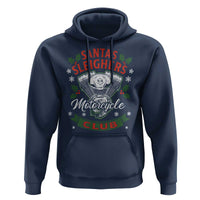 Christmas Motorcycle Biker Hoodie Santas Sleighers Motorcycle Club - Wonder Print Shop