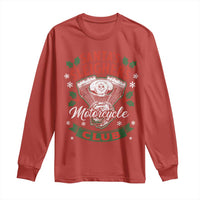 Christmas Motorcycle Biker Long Sleeve Shirt Santas Sleighers Motorcycle Club - Wonder Print Shop