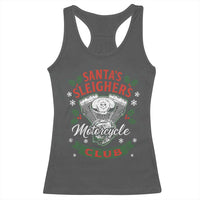 Christmas Motorcycle Biker Racerback Tank Top Santas Sleighers Motorcycle Club - Wonder Print Shop