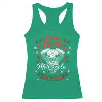 Christmas Motorcycle Biker Racerback Tank Top Santas Sleighers Motorcycle Club - Wonder Print Shop