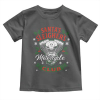 Christmas Motorcycle Biker Toddler T Shirt Santas Sleighers Motorcycle Club - Wonder Print Shop
