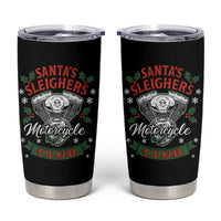 Christmas Motorcycle Biker Tumbler Cup Santas Sleighers Motorcycle Club - Wonder Print Shop
