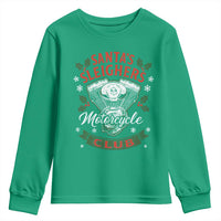 Christmas Motorcycle Biker Youth Sweatshirt Santas Sleighers Motorcycle Club - Wonder Print Shop