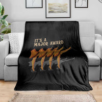 Funny Christmas Movie It's A Major Award Throw Blanket Italian Leg Lamp - Wonder Print Shop