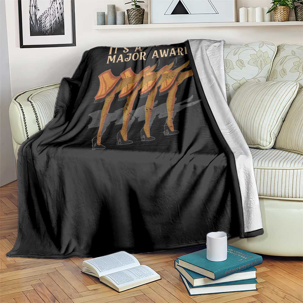 Funny Christmas Movie It's A Major Award Throw Blanket Italian Leg Lamp - Wonder Print Shop