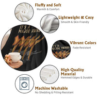 Funny Christmas Movie It's A Major Award Throw Blanket Italian Leg Lamp - Wonder Print Shop