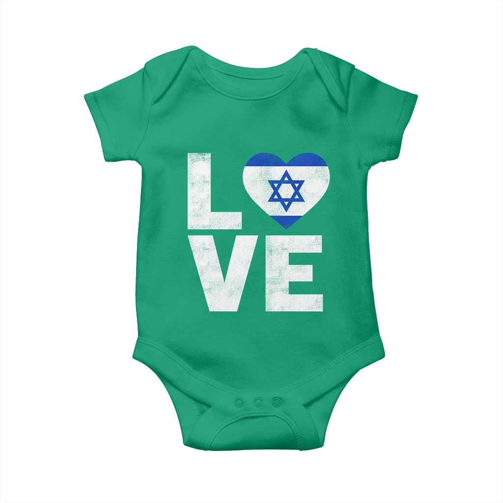 I Love Israel Jewish Gifts Star of David Israeli Baby Onesie - Wonder Print Shop