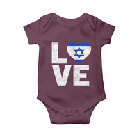 I Love Israel Jewish Gifts Star of David Israeli Baby Onesie - Wonder Print Shop