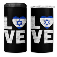 I Love Israel Jewish Gifts Star of David Israeli 4 in 1 Can Cooler Tumbler - Wonder Print Shop