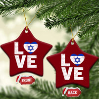 I Love Israel Jewish Gifts Star of David Israeli Ceramic Ornament - Wonder Print Shop