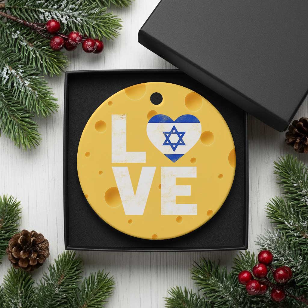 I Love Israel Jewish Gifts Star of David Israeli Ceramic Ornament - Wonder Print Shop