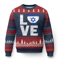 I Love Israel Jewish Gifts Star of David Israeli Ugly Christmas Sweater - Wonder Print Shop