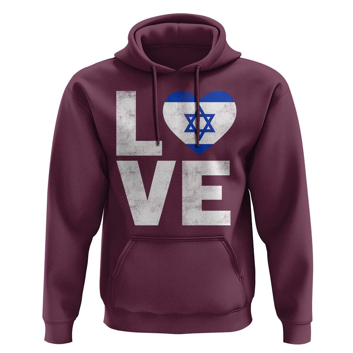 I Love Israel Jewish Gifts Star of David Israeli Hoodie - Wonder Print Shop