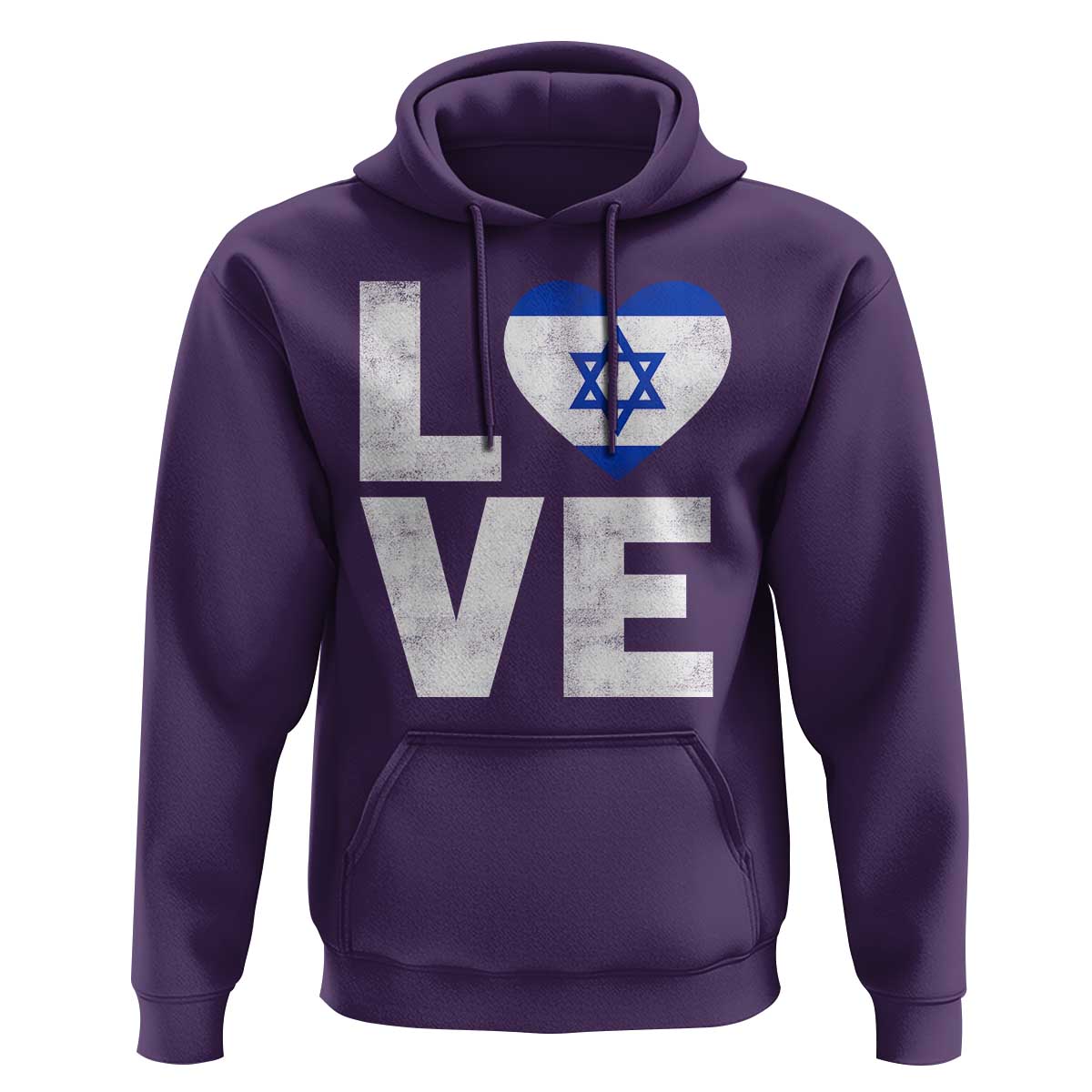 I Love Israel Jewish Gifts Star of David Israeli Hoodie - Wonder Print Shop