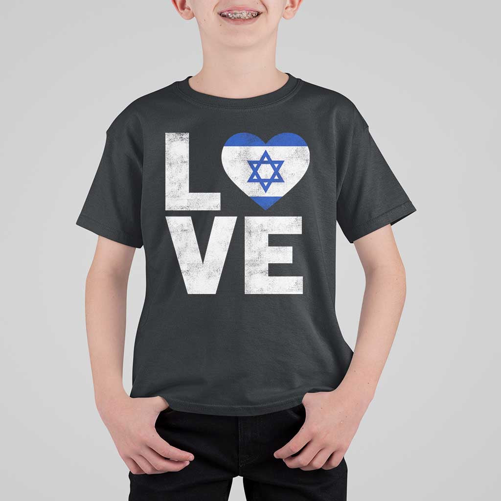 I Love Israel Jewish Gifts Star of David Israeli T Shirt For Kid - Wonder Print Shop
