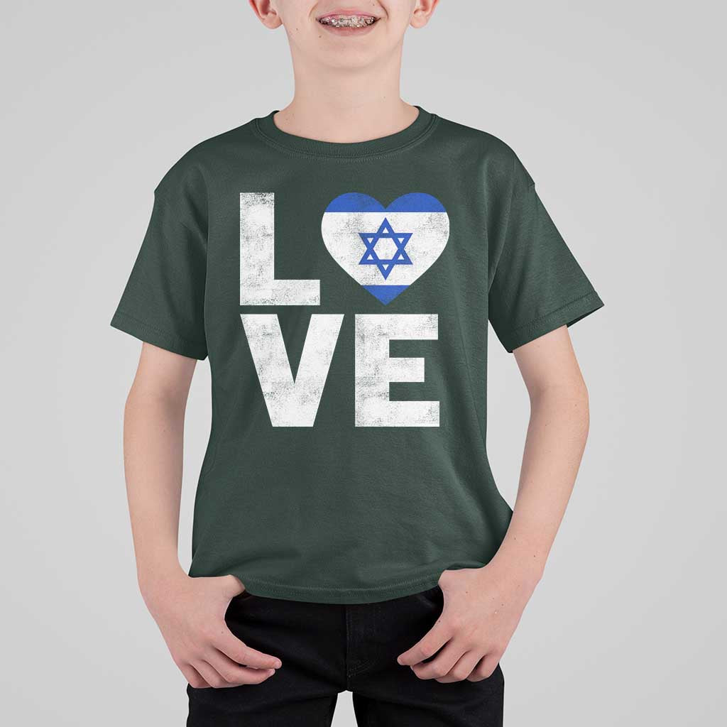 I Love Israel Jewish Gifts Star of David Israeli T Shirt For Kid - Wonder Print Shop