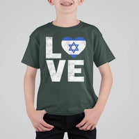 I Love Israel Jewish Gifts Star of David Israeli T Shirt For Kid - Wonder Print Shop